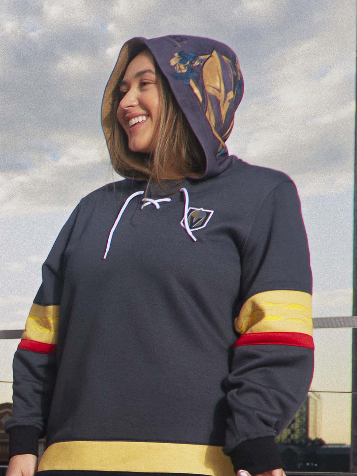 Unisex Vegas Golden Knights Lace-Up Hoodie