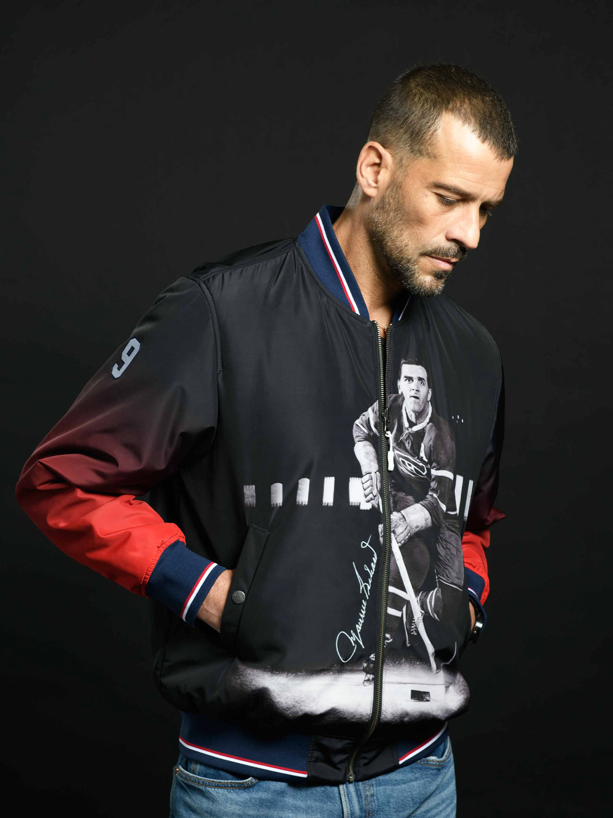 Unisex Maurice Richard Reversible Bomber Jacket