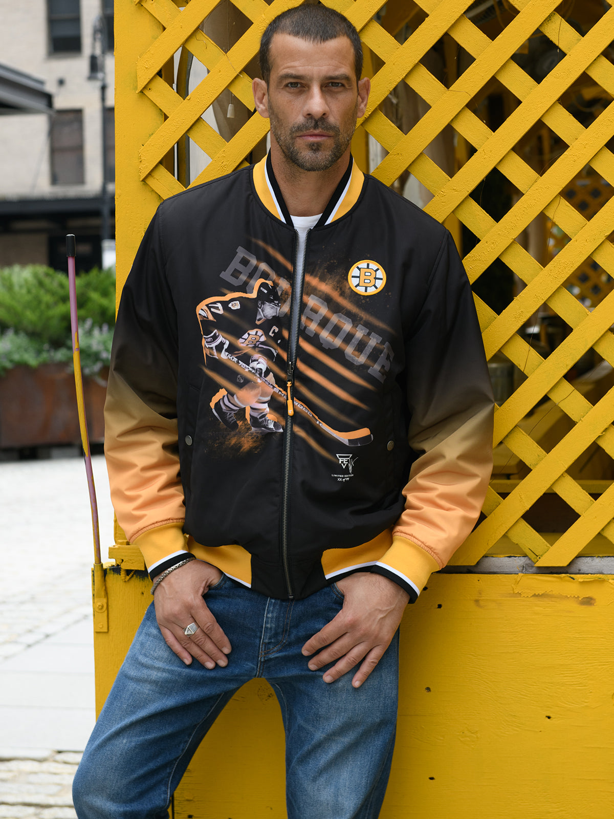 Unisex Ray Bourque Reversible Bomber Jacket