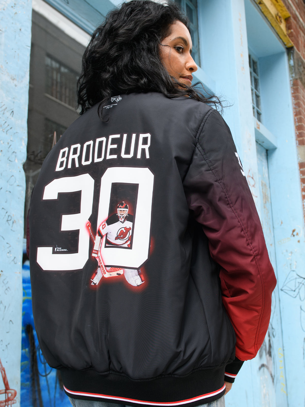 Unisex Martin Brodeur Reversible Bomber Jacket