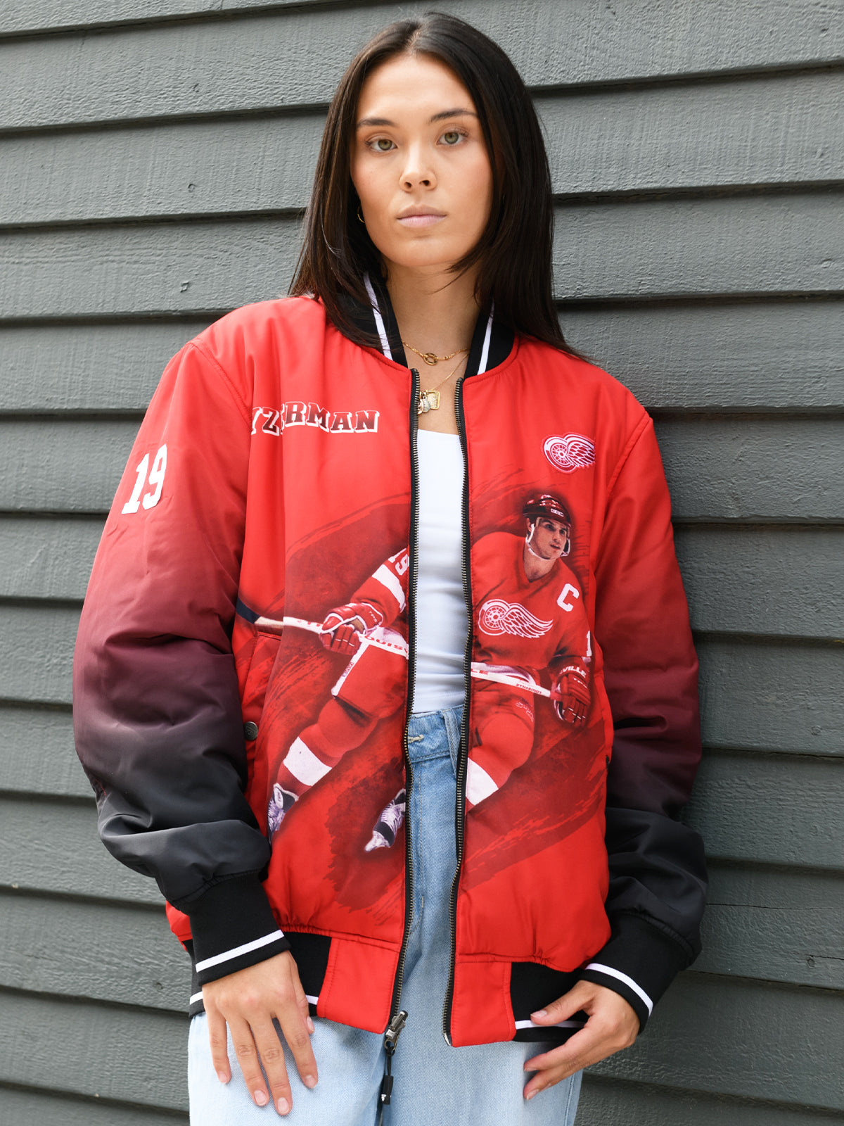 Unisex Steve Yzerman Reversible Bomber Jacket