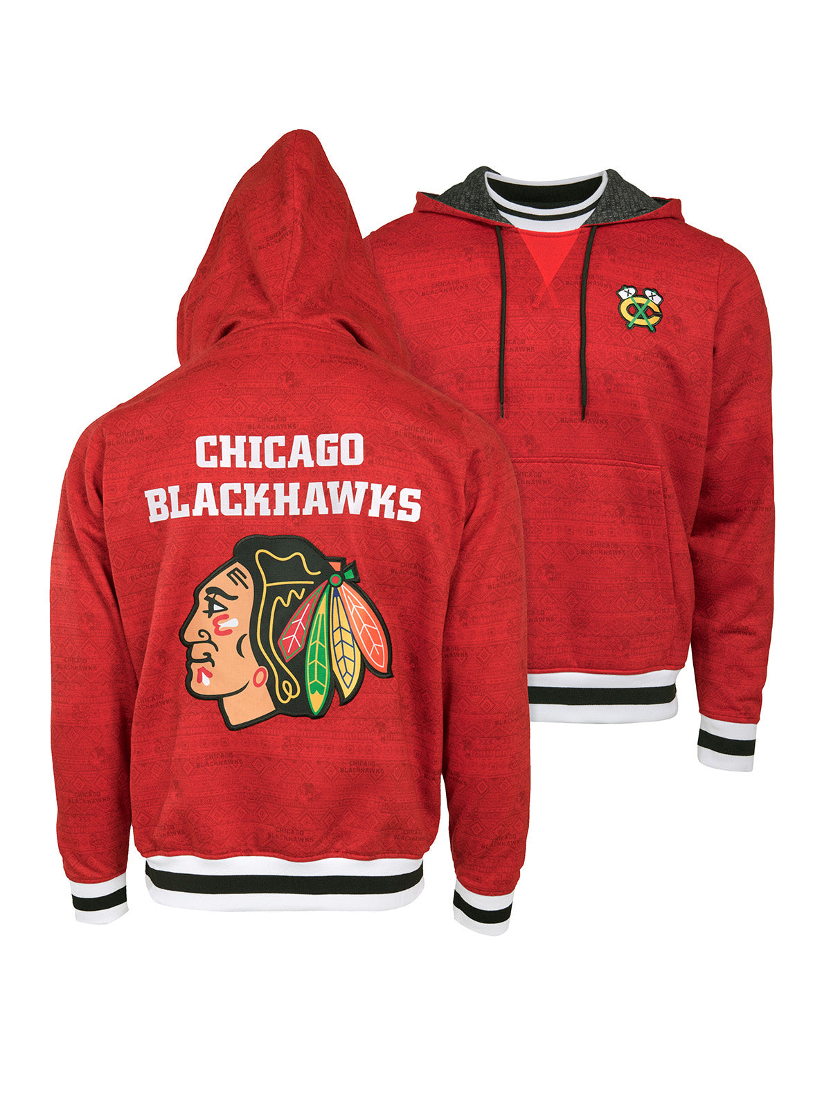 Unisex Chicago Blackhawks Crew Neck Hoodie
