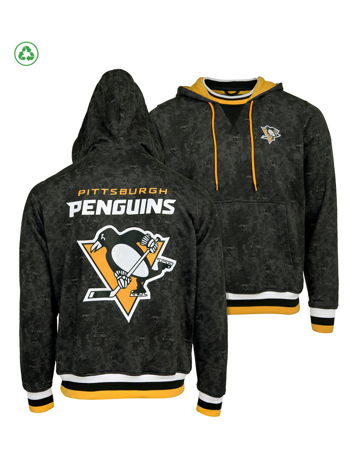 Pittsburgh Penguins Crew Neck Hoodie Official NHL Merchandise FE Apparel