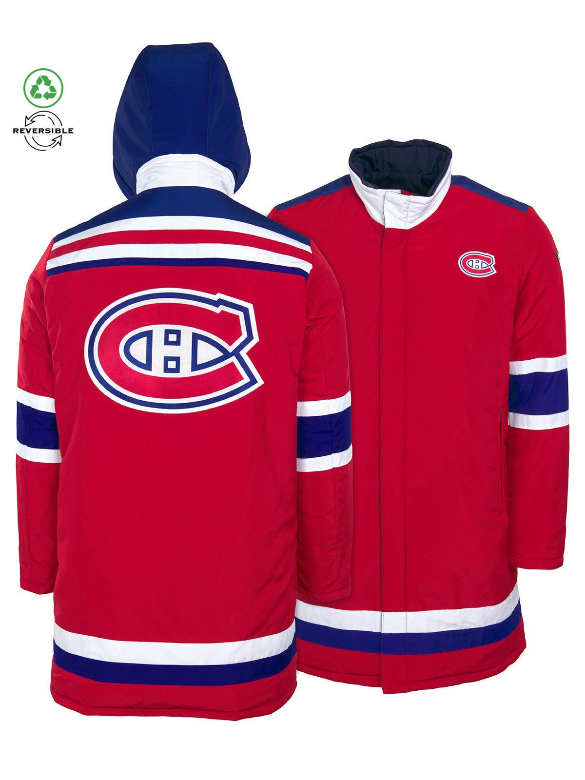 Montreal Canadiens Reversible Parka Jacket Official NHL Merchandise FE Apparel