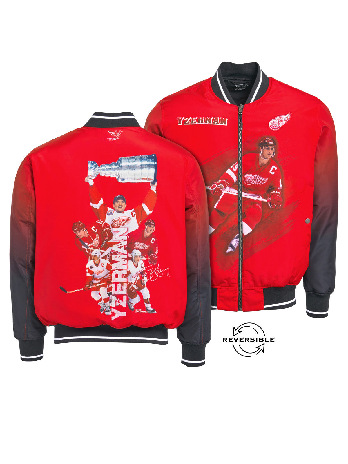 Unisex Steve Yzerman Reversible Bomber Jacket