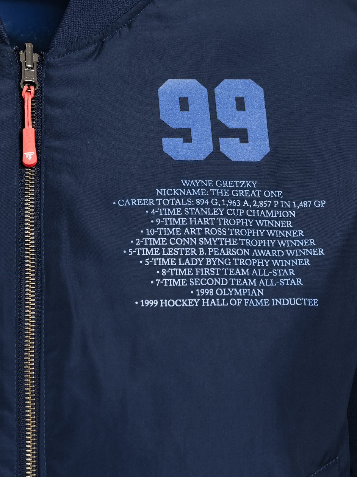Unisex Wayne Gretzky Reversible Bomber Jacket