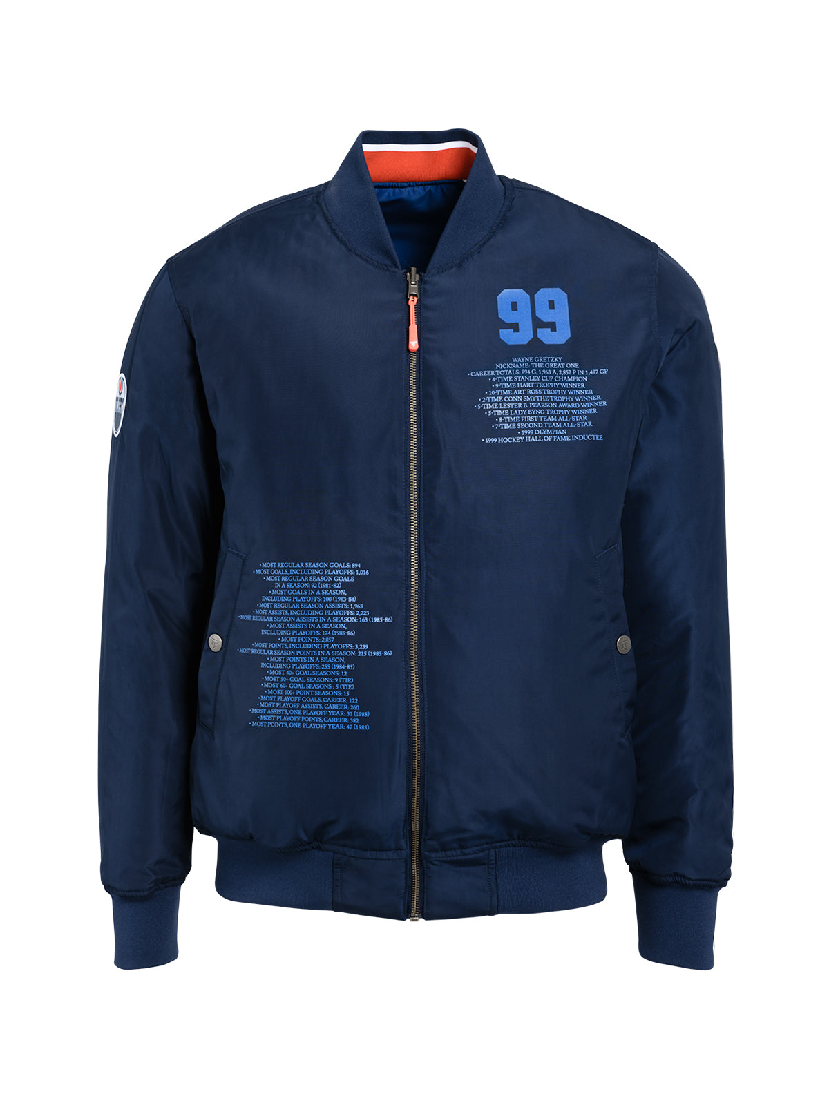 Unisex Wayne Gretzky Reversible Bomber Jacket
