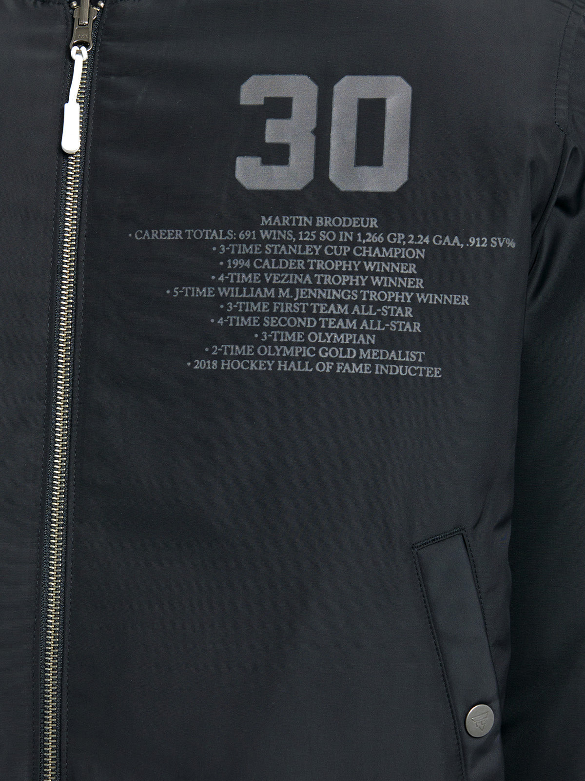 Unisex Martin Brodeur Reversible Bomber Jacket