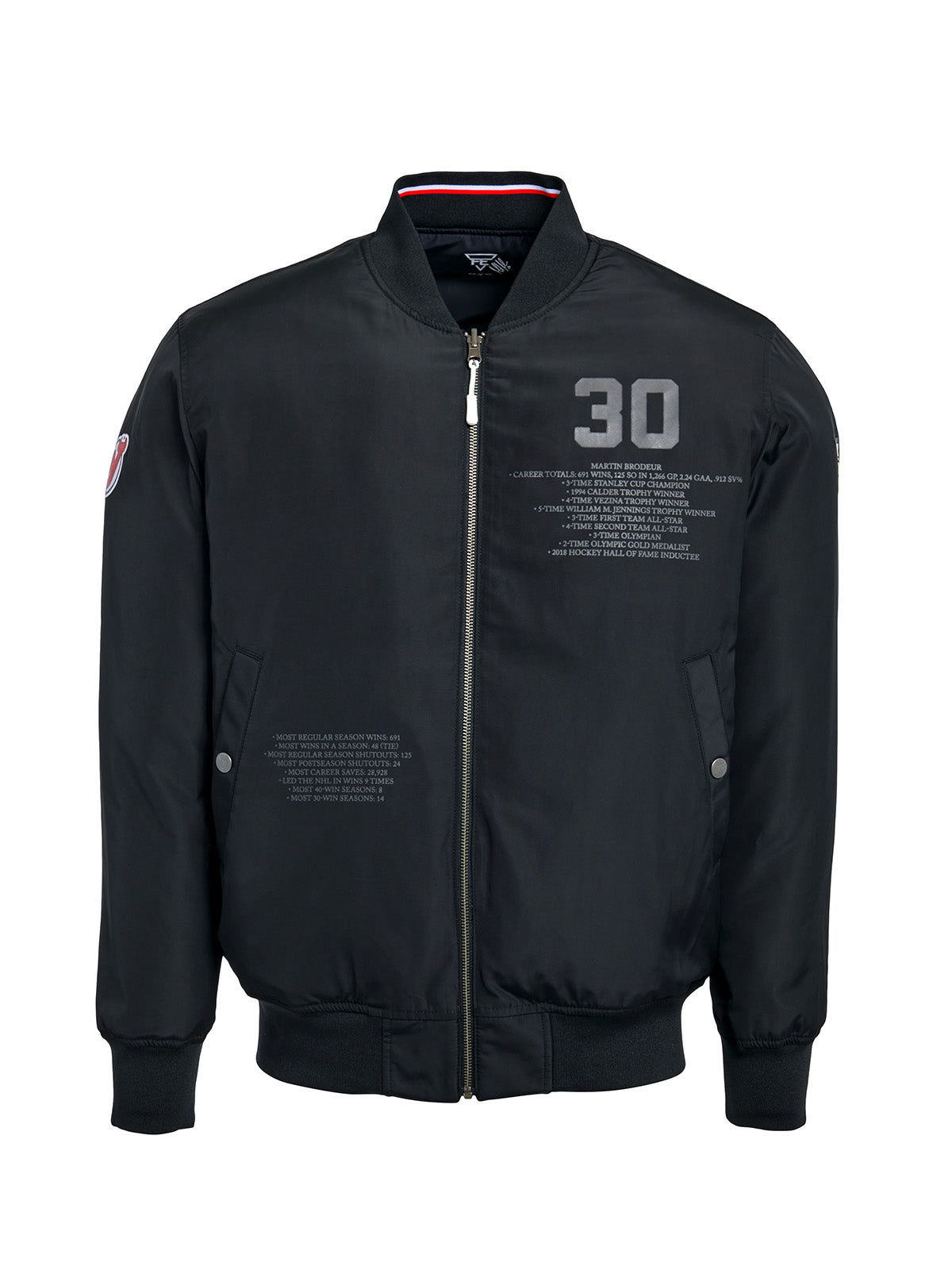 Unisex Martin Brodeur Reversible Bomber Jacket