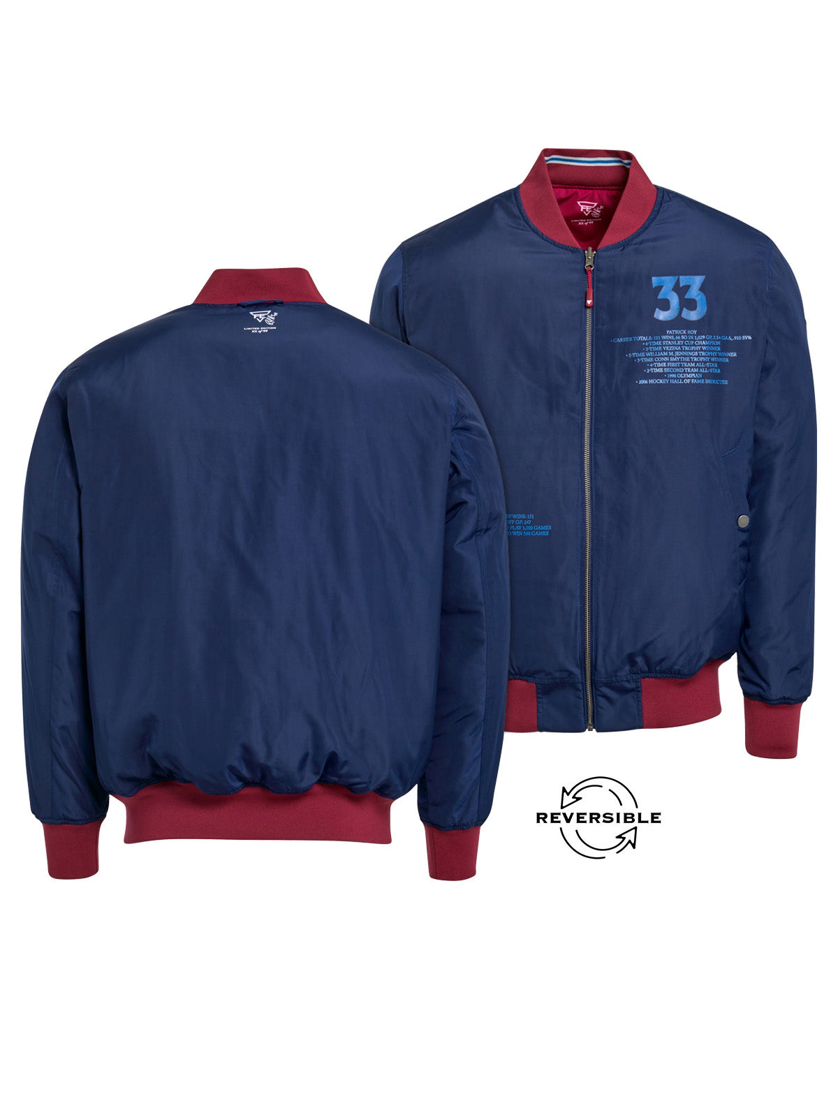Unisex Patrick Roy Reversible Bomber Jacket