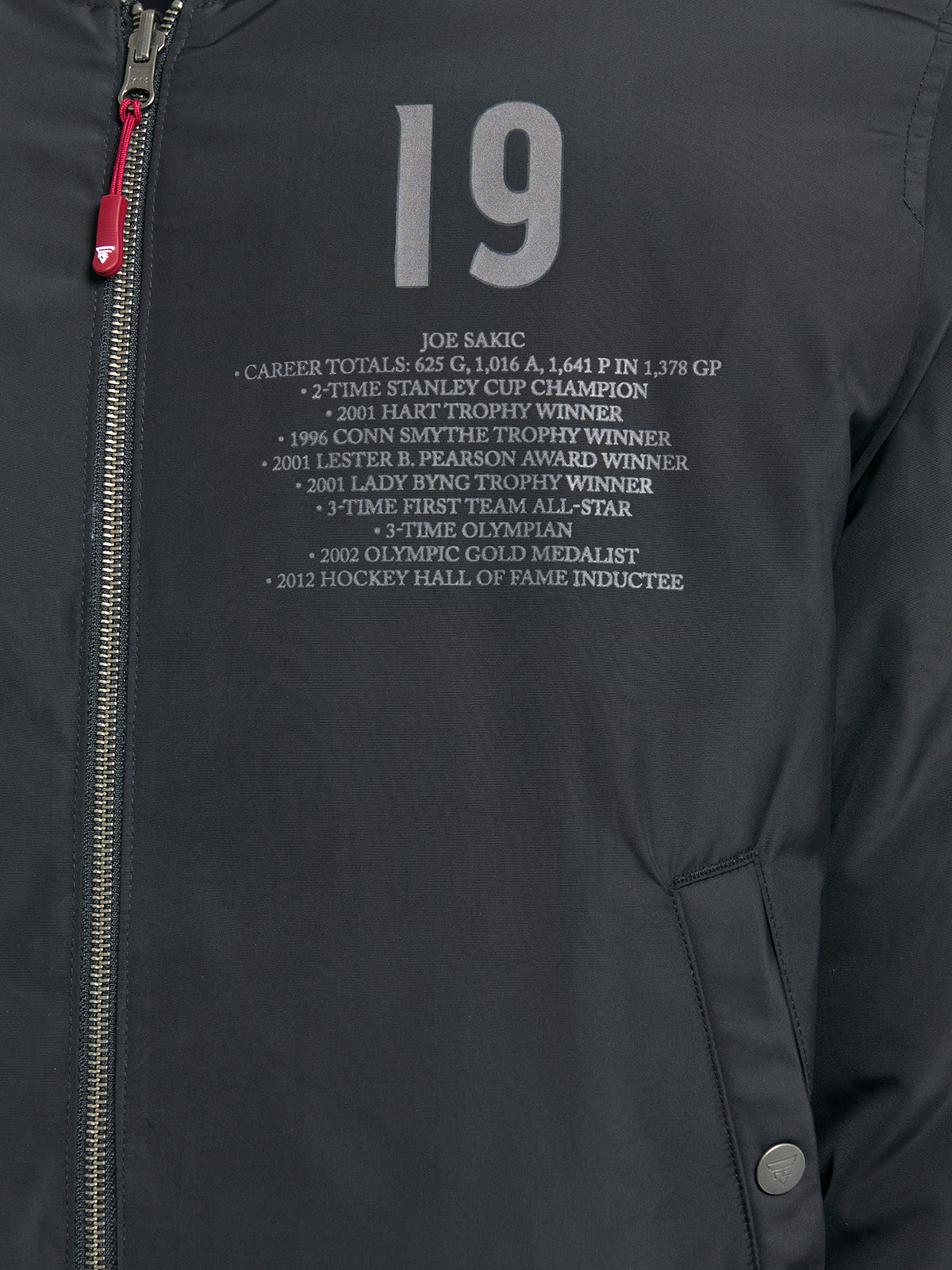 Unisex Joe Sakic Reversible Bomber Jacket
