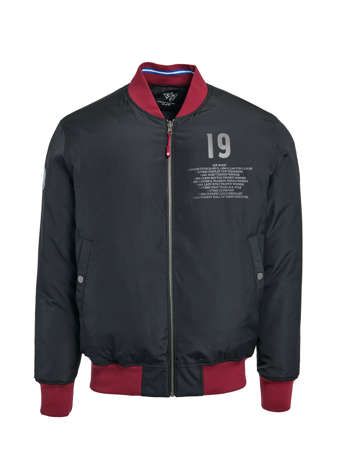 Unisex Joe Sakic Reversible Bomber Jacket