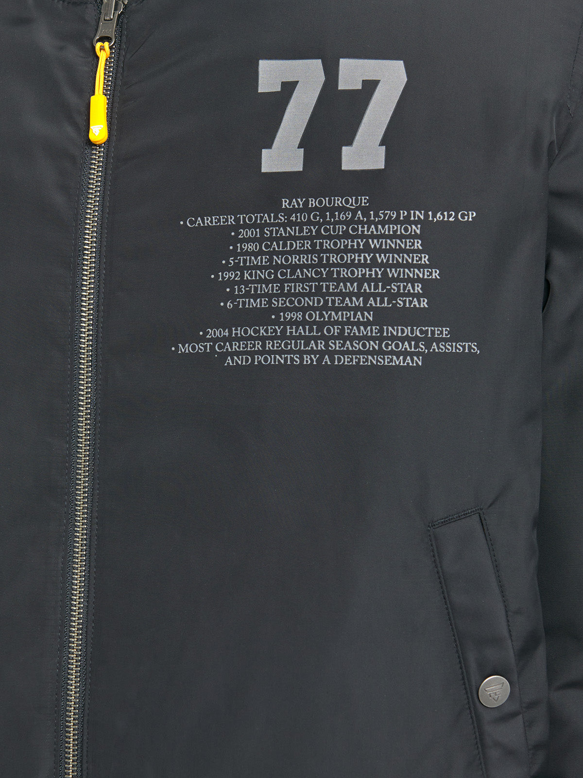 Unisex Ray Bourque Reversible Bomber Jacket