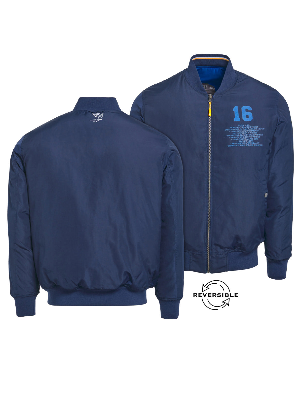 Unisex Brett Hull Reversible Bomber Jacket