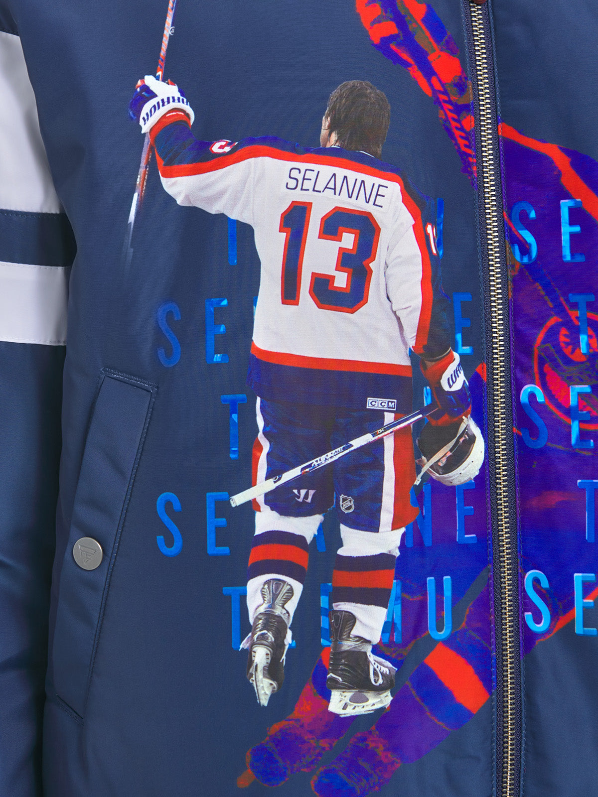 Unisex Teemu Selanne Reversible Bomber Jacket