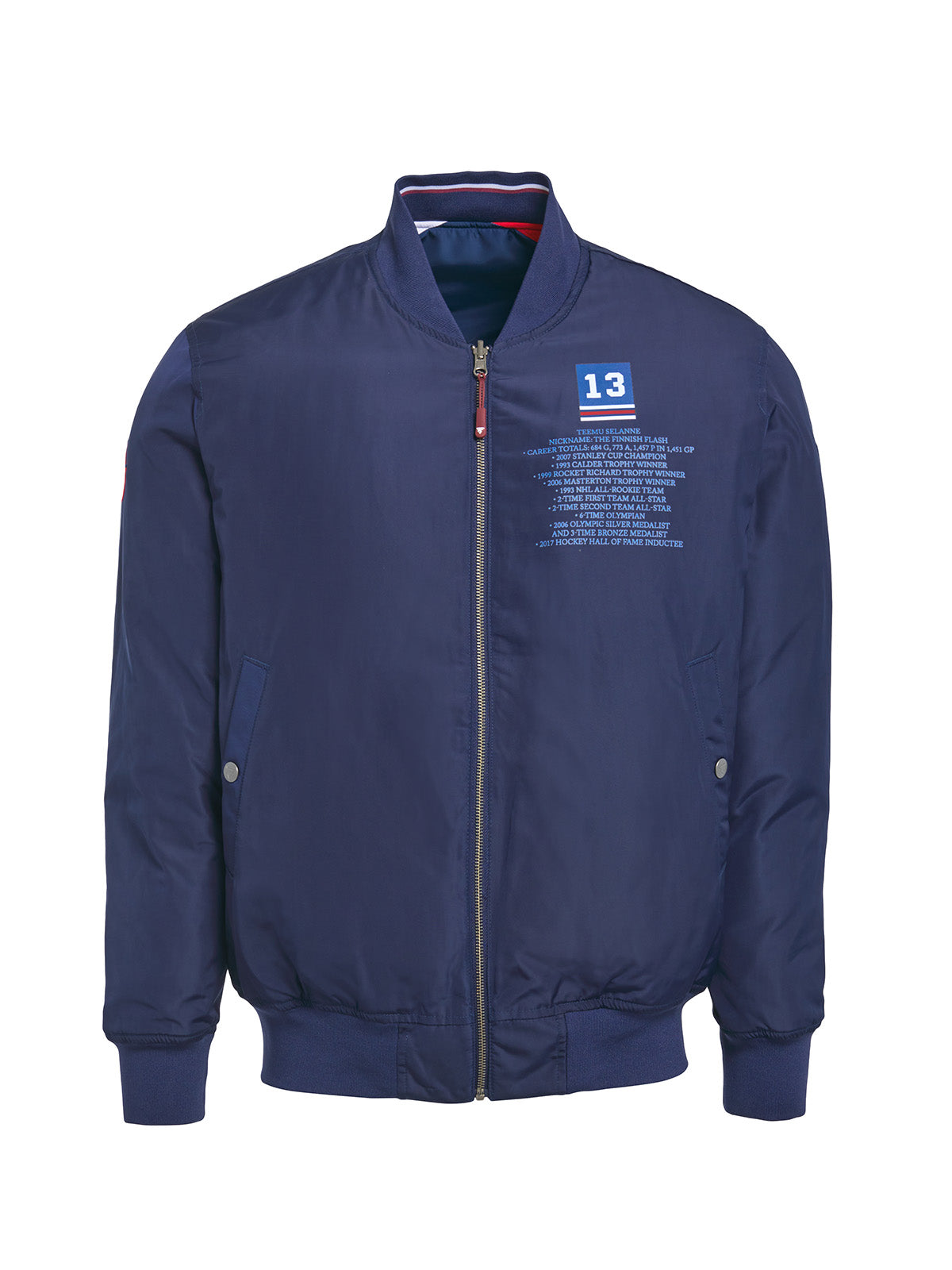 Unisex Teemu Selanne Reversible Bomber Jacket
