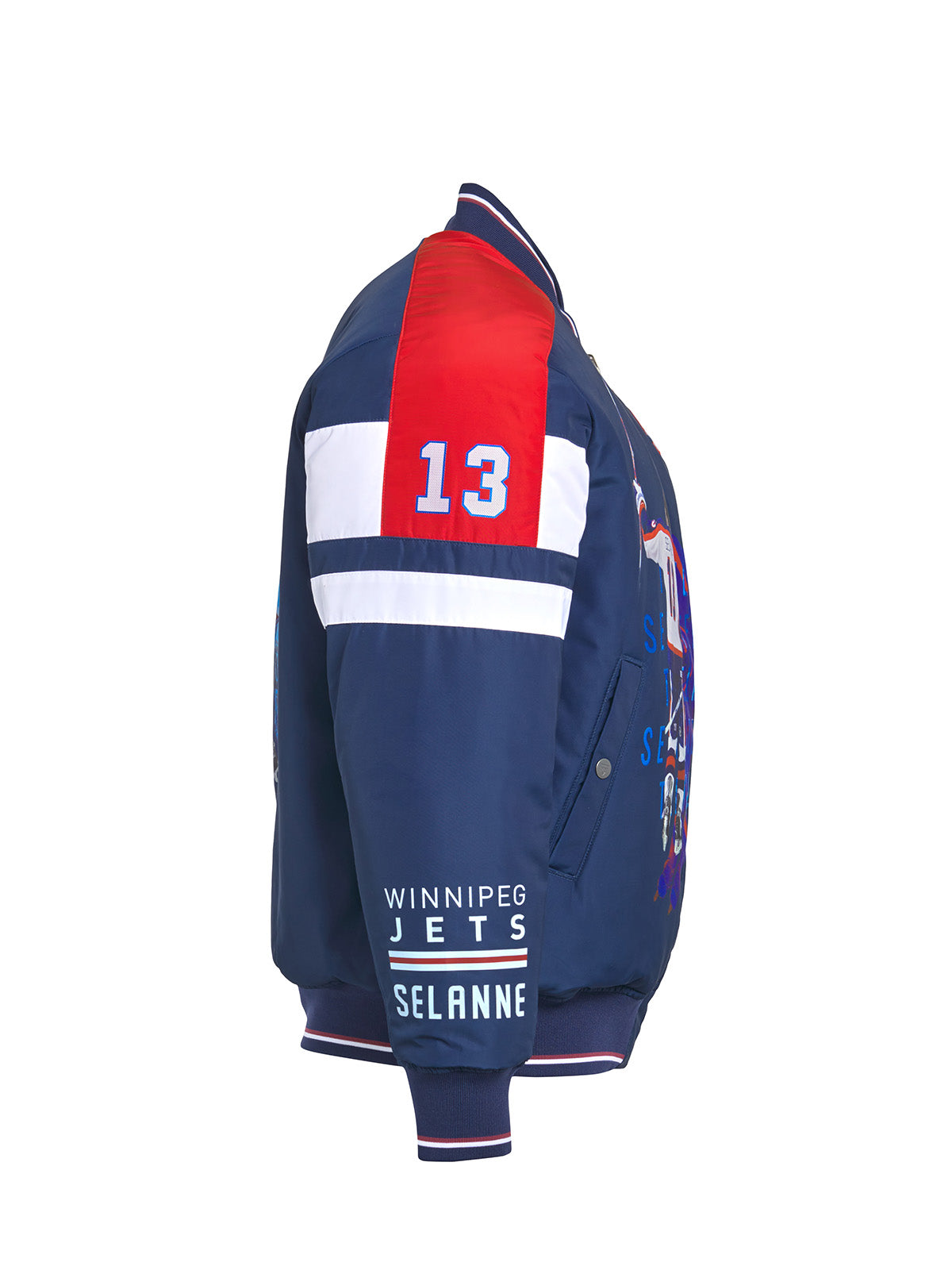 Unisex Teemu Selanne Reversible Bomber Jacket