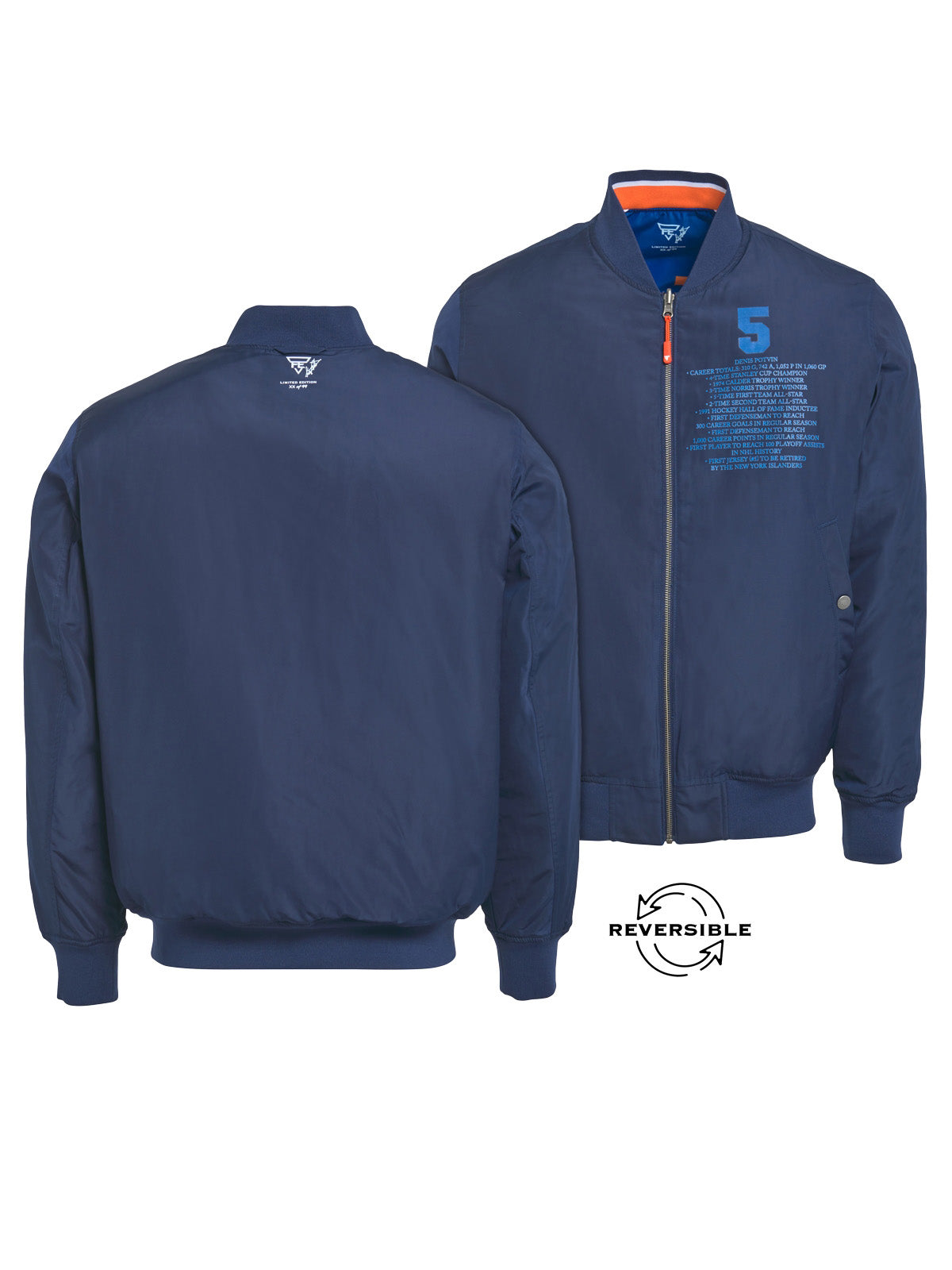Unisex Denis Potvin Reversible Bomber Jacket