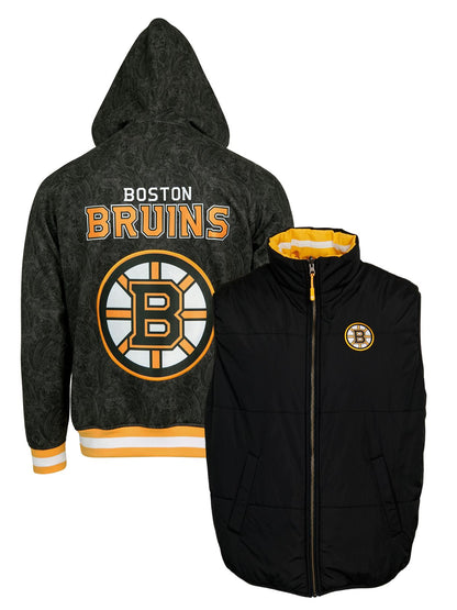 Boston Bruins Crewneck Hoodie & Reversible Vest