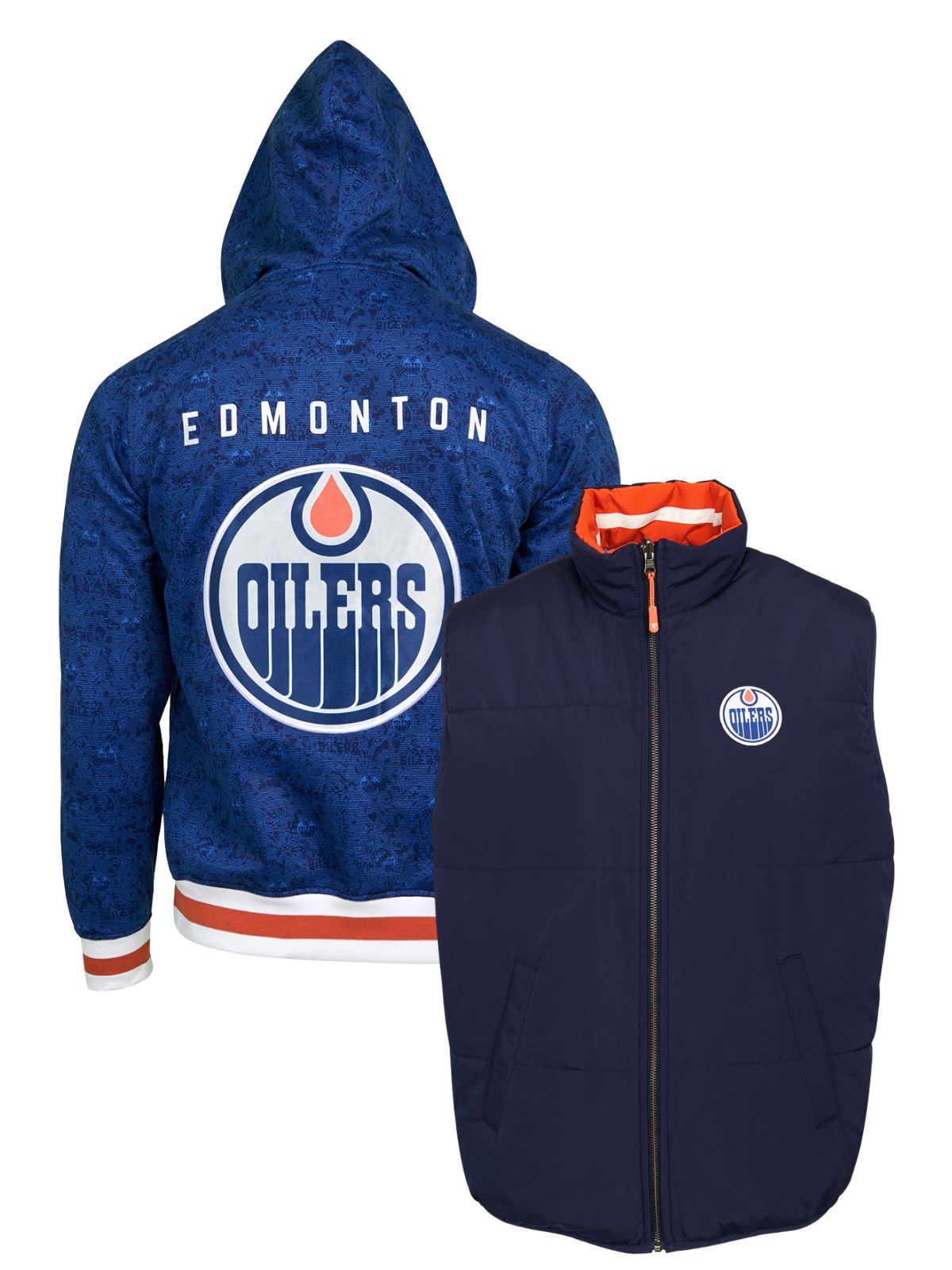 Edmonton Oilers Crewneck Hoodie & Reversible Vest