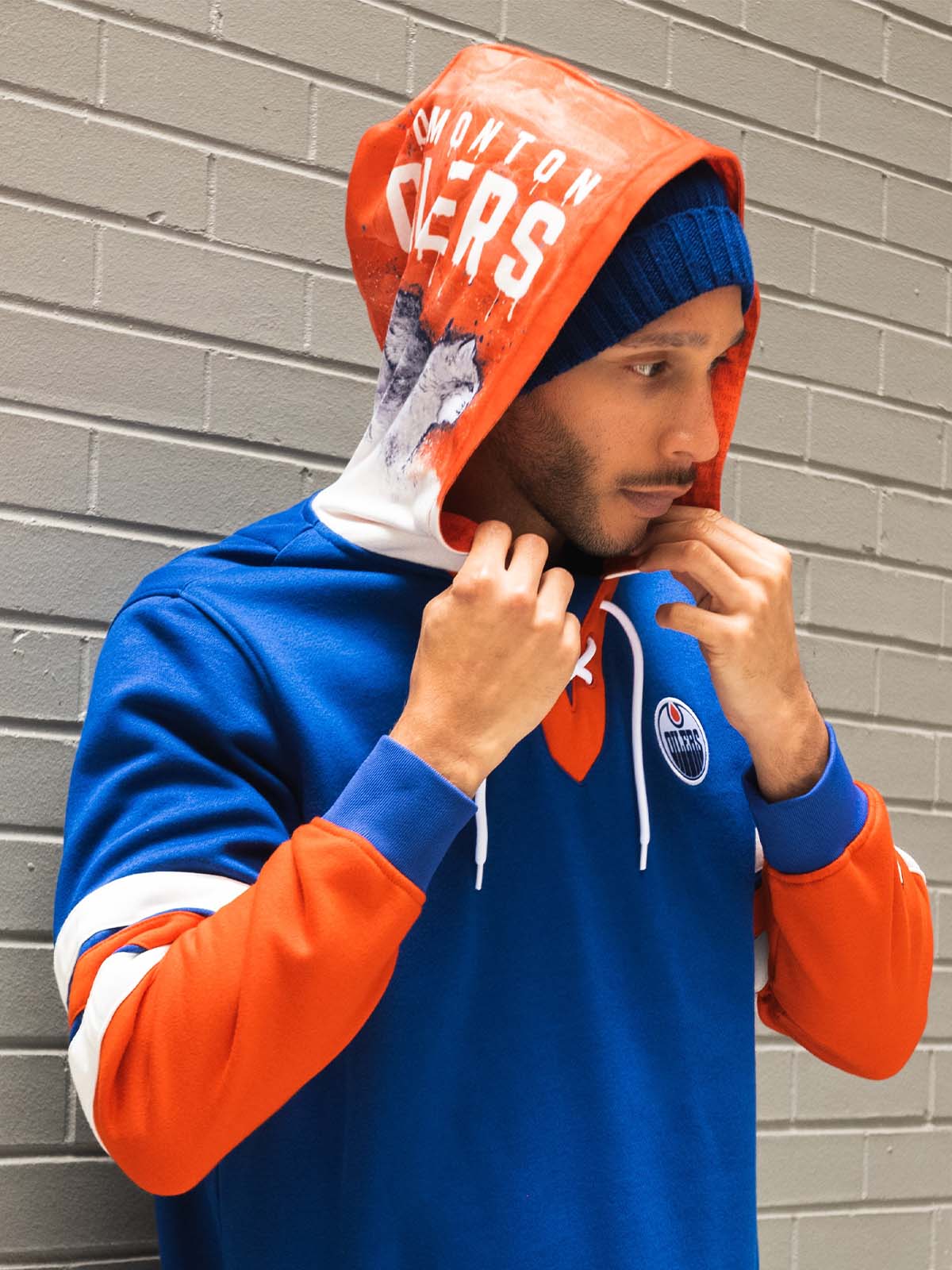 Edmonton Oilers Lace-Up Hoodie