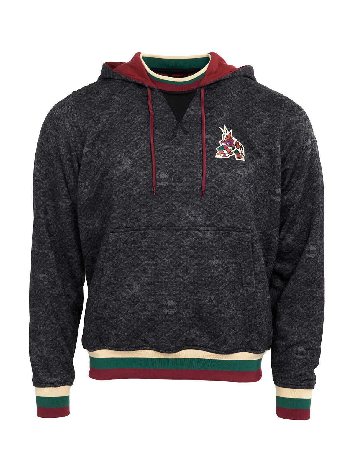 Arizona Coyotes Hoodie - Show your team spirit, with the iconic team logo patch on the front left chest, and proudly display your Arizona Coyotes support in their team colors with this NHL hockey hoodie.