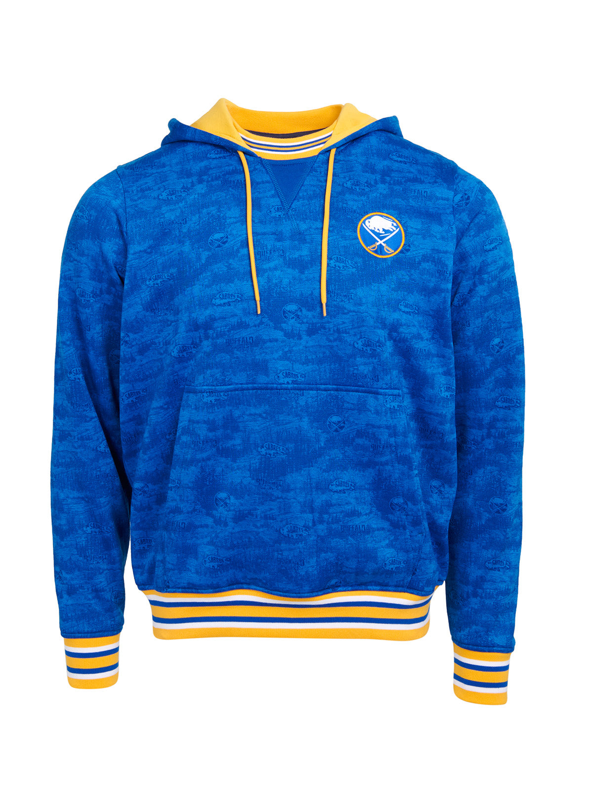 Buffalo Sabres Hoodie - Show your team spirit, with the iconic team logo patch on the front left chest, and proudly display your Buffalo Sabres support in their team colors with this NHL hockey hoodie.