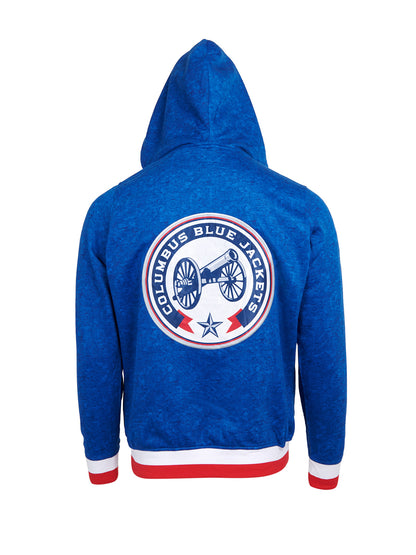 Columbus Blue Jackets Hoodie - Show your team spirit, with the iconic team logo patch on the back, and proudly display your Columbus Blue Jackets support in their team colors with this NHL hockey hoodie.