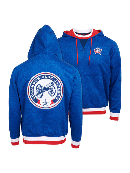 Columbus Blue Jackets Hoodie - Show your team spirit, with the iconic team logo patch on the front and back, and proudly display your Columbus Blue Jackets support in their team colors with this NHL hockey hoodie.