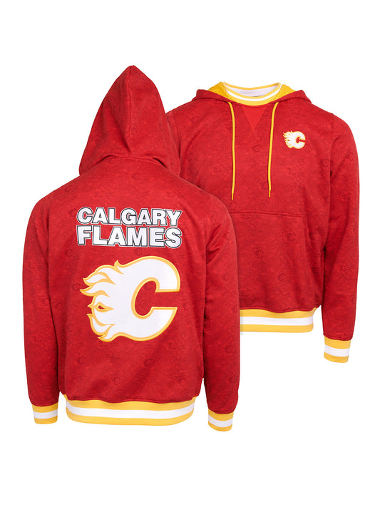 Calgary Flames Hoodie - Show your team spirit, with the iconic team logo patch on the front and back, and proudly display your Calgary Flames support in their team colors with this NHL hockey hoodie.