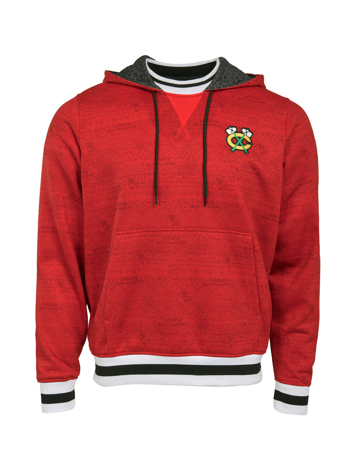 Chicago Blackhawks Hoodie - Show your team spirit, with the iconic team logo patch on the front left chest, and proudly display your Chicago Blackhawks support in their team colors with this NHL hockey hoodie.