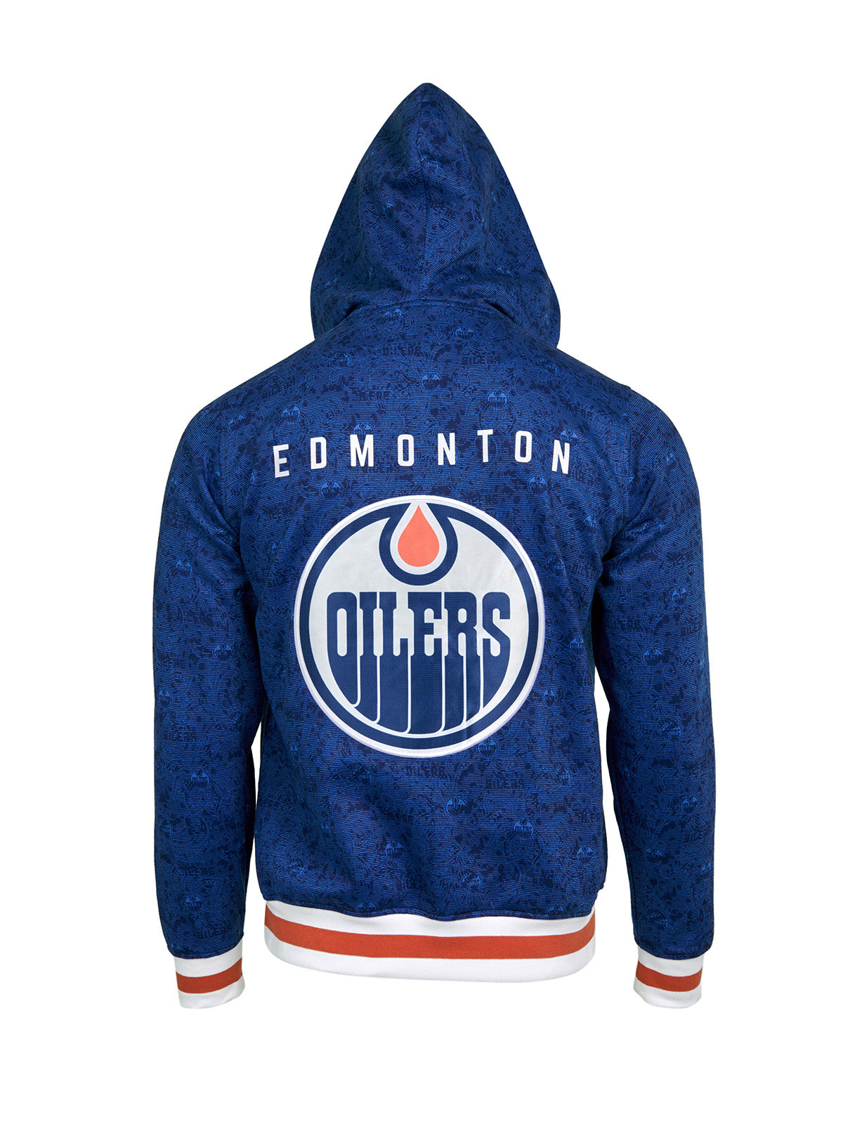 Edmonton Oilers Hoodie - Show your team spirit, with the iconic team logo patch centered on the back, and proudly display your Edmonton Oilers support in their team colors with this NHL hockey hoodie.