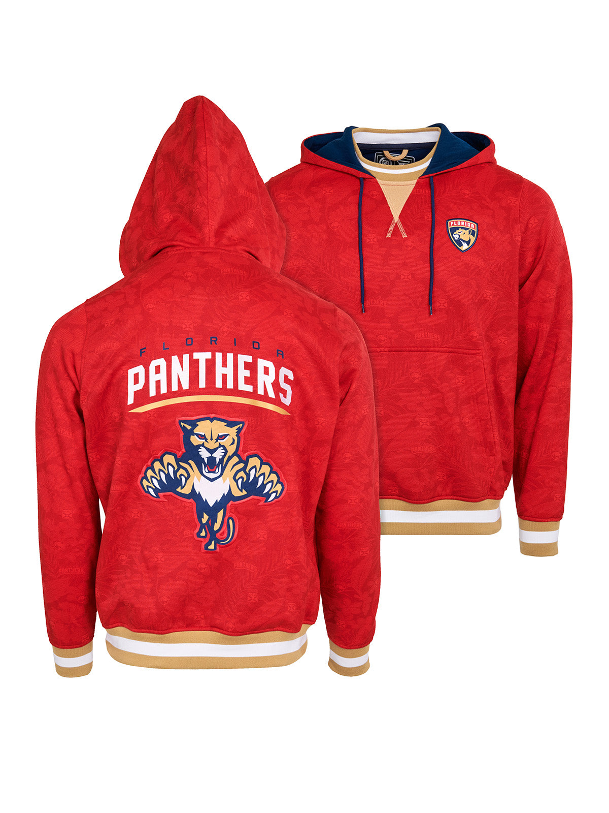 Florida Panthers Hoodie - Show your team spirit, with the iconic team logo patch on the front and back, and proudly display your Florida Panthers support in their team colors with this NHL hockey hoodie.