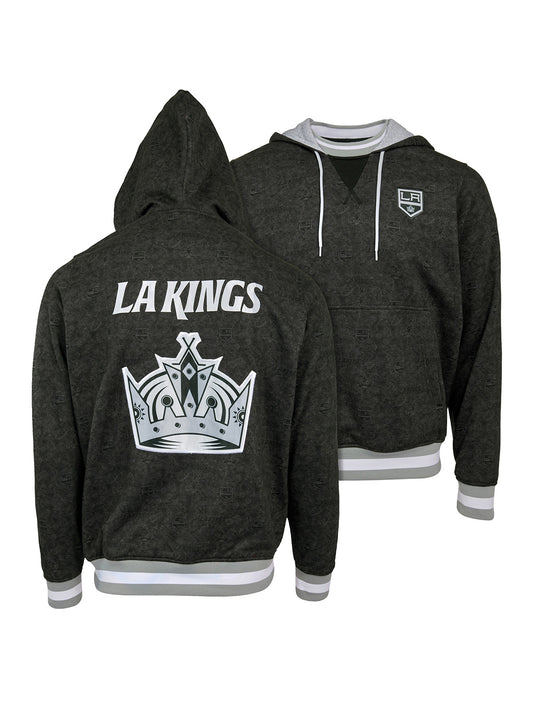 Los Angeles Kings Hoodie - Show your team spirit, with the iconic team logo patch on the front and back, and proudly display your LA Kings support in their team colors with this NHL hockey hoodie.