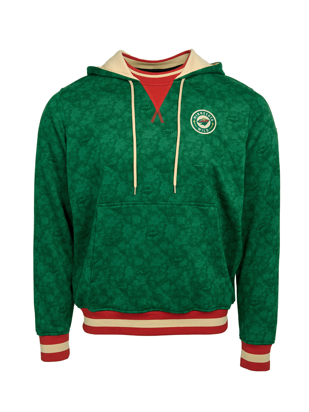 Minnesota Wild Hoodie - Show your team spirit, with the iconic team logo patch on the front left chest, and proudly display your Minnesota Wild support in their team colors with this NHL hockey hoodie.
