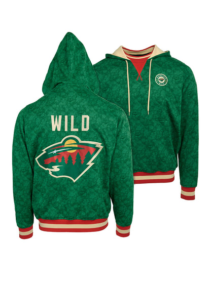 Minnesota Wild Hoodie - Show your team spirit, with the iconic team logo patch on the front and back, and proudly display your Minnesota Wild support in their team colors with this NHL hockey hoodie.