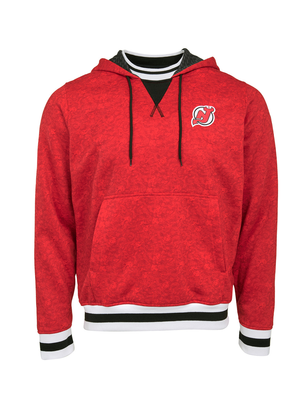 New Jersey Devils Hoodie - Show your team spirit, with the iconic team logo patch on the front left chest, and proudly display your New Jersey Devils support in their team colors with this NHL hockey hoodie.