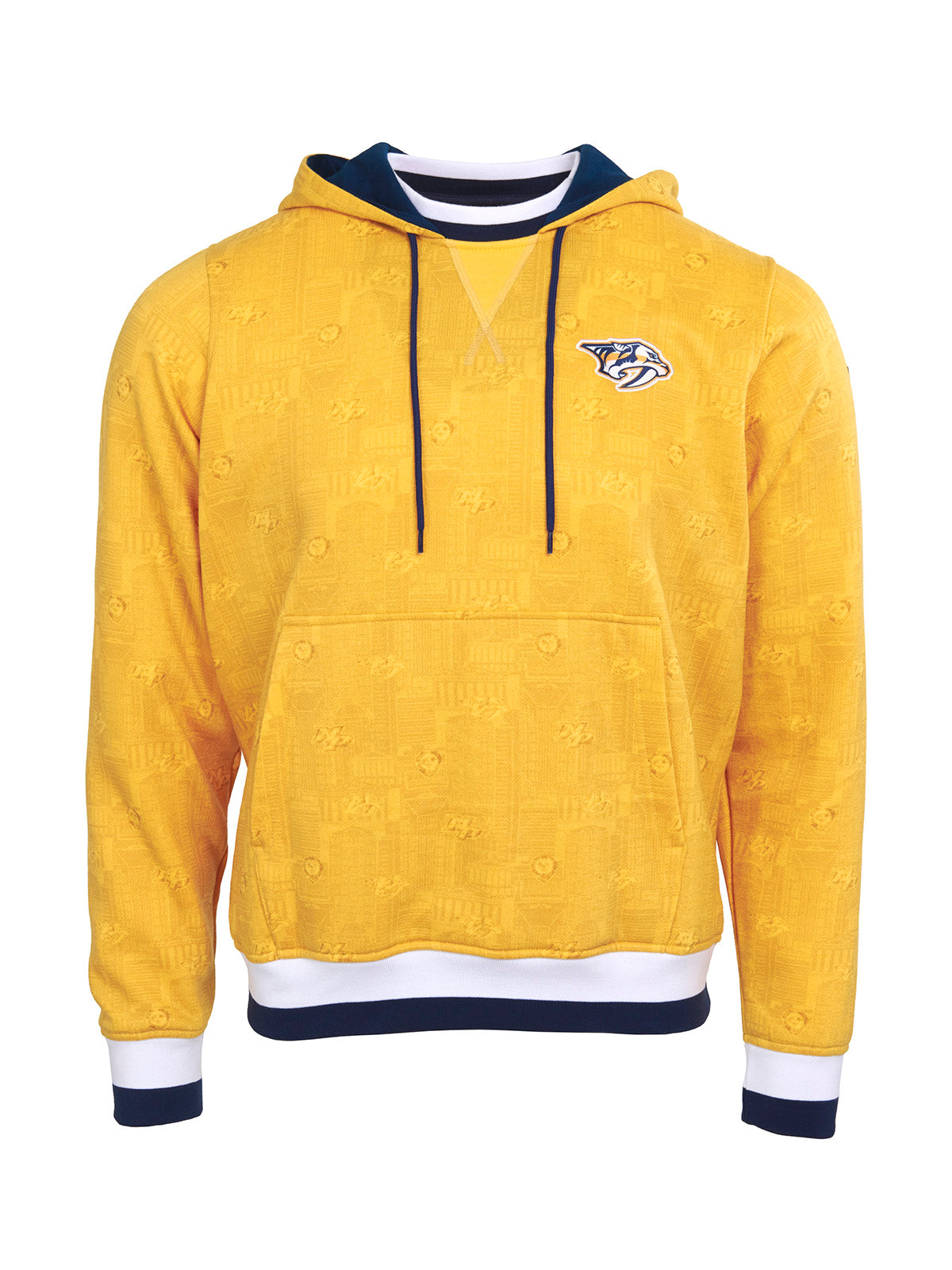 Nashville Predators Hoodie - Show your team spirit, with the iconic team logo patch on the front left chest, and proudly display your Nashville Predators support in their team colors with this NHL hockey hoodie.