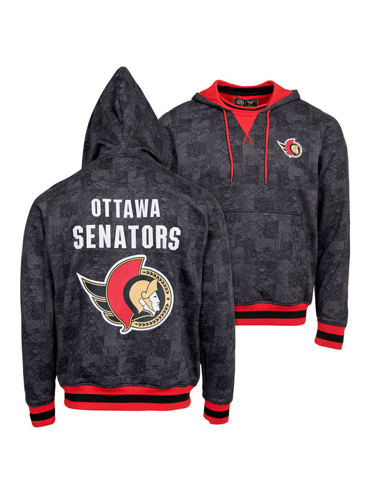 Ottawa Senators Hoodie - Show your team spirit, with the iconic team logo patch on the front and back, and proudly display your Ottawa Senators support in their team colors with this NHL hockey hoodie.