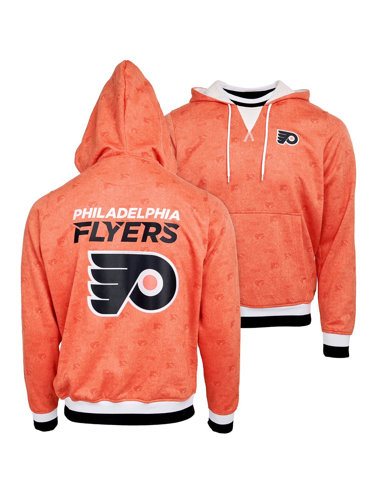Philadelphia Flyers Hoodie - Show your team spirit, with the iconic team logo patch on the front and back, and proudly display your Philadelphia Flyers support in their team colors with this NHL hockey hoodie.
