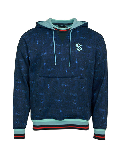 Seattle Kraken Hoodie - Show your team spirit, with the iconic team logo patch on the front left chest, and proudly display your Seattle Kraken support in their team colors with this NHL hockey hoodie.