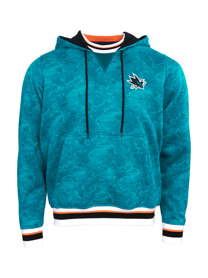 San Jose Sharks Hoodie - Show your team spirit, with the iconic team logo patch on the front left chest, and proudly display your San Jose Sharks support in their team colors with this NHL hockey hoodie.