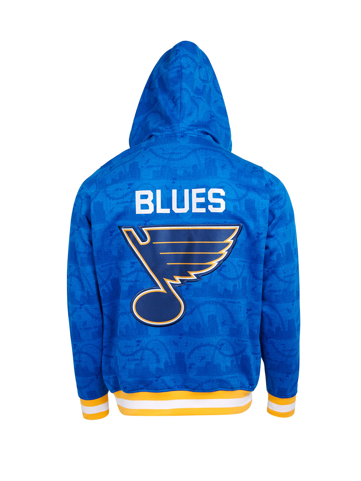 St. Louis Blues Hoodie - Show your team spirit, with the iconic team logo patch centered on the back, and proudly display your St. Louis Blues support in their team colors with this NHL hockey hoodie.