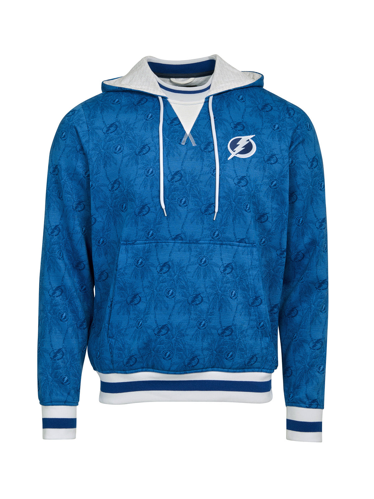 Tampa Bay Lightning Hoodie - Show your team spirit, with the iconic team logo patch on the front left chest, and proudly display your Tampa Bay Lightning support in their team colors with this NHL hockey hoodie.