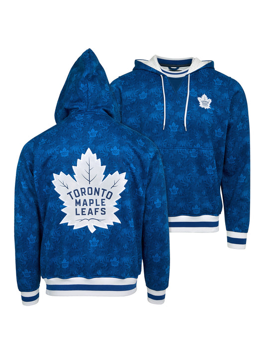 Toronto Maple Leafs Hoodie - Show your team spirit, with the iconic team logo patch on the front and back, and proudly display your Toronto Maple Leafs support in their team colors with this NHL hockey hoodie.
