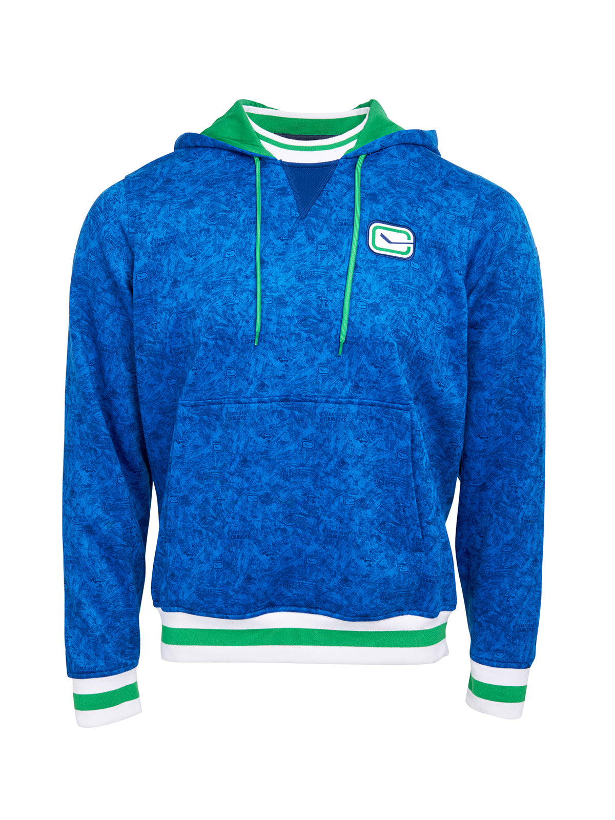 Vancouver Canucks Hoodie - Show your team spirit, with the iconic team logo patch on the front left chest, and proudly display your Vancouver Canucks support in their team colors with this NHL hockey hoodie.