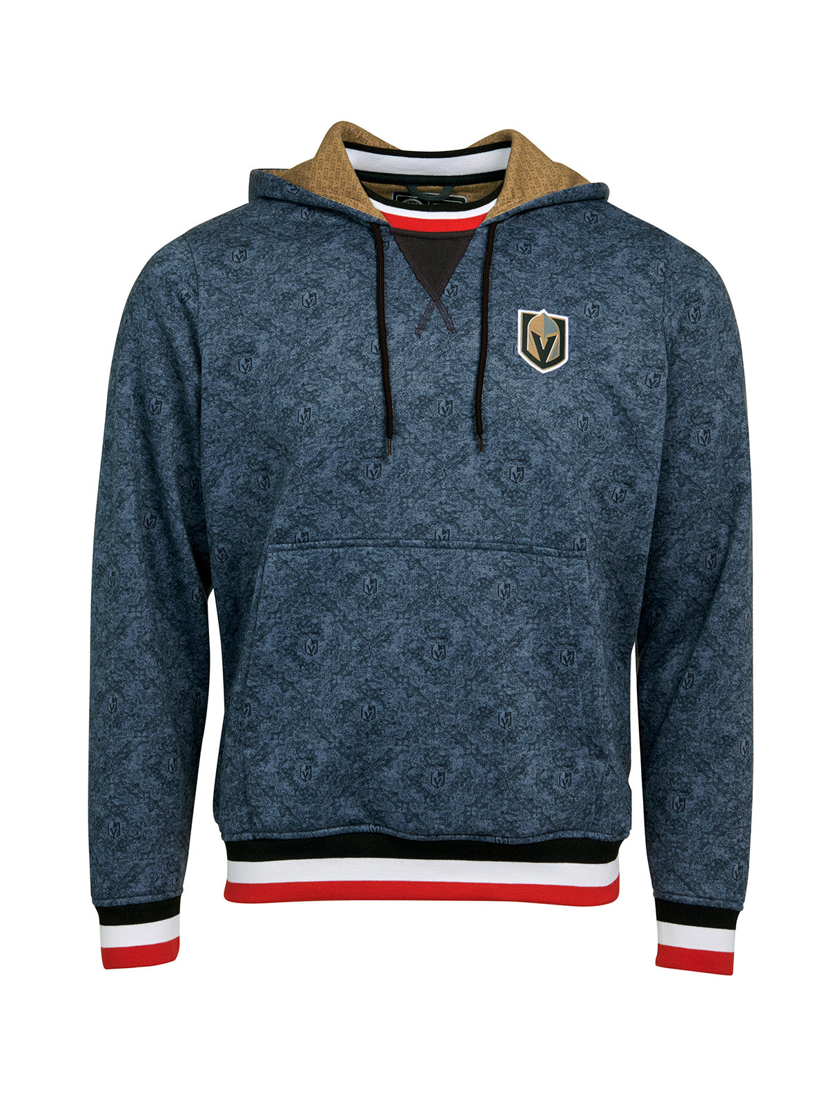 Vegas Golden Knights Hoodie - Show your team spirit, with the iconic team logo patch on the front left chest, and proudly display your Vegas Golden Knights support in their team colors with this NHL hockey hoodie.
