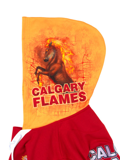 Calgary Flames Lace-Up Hoodie