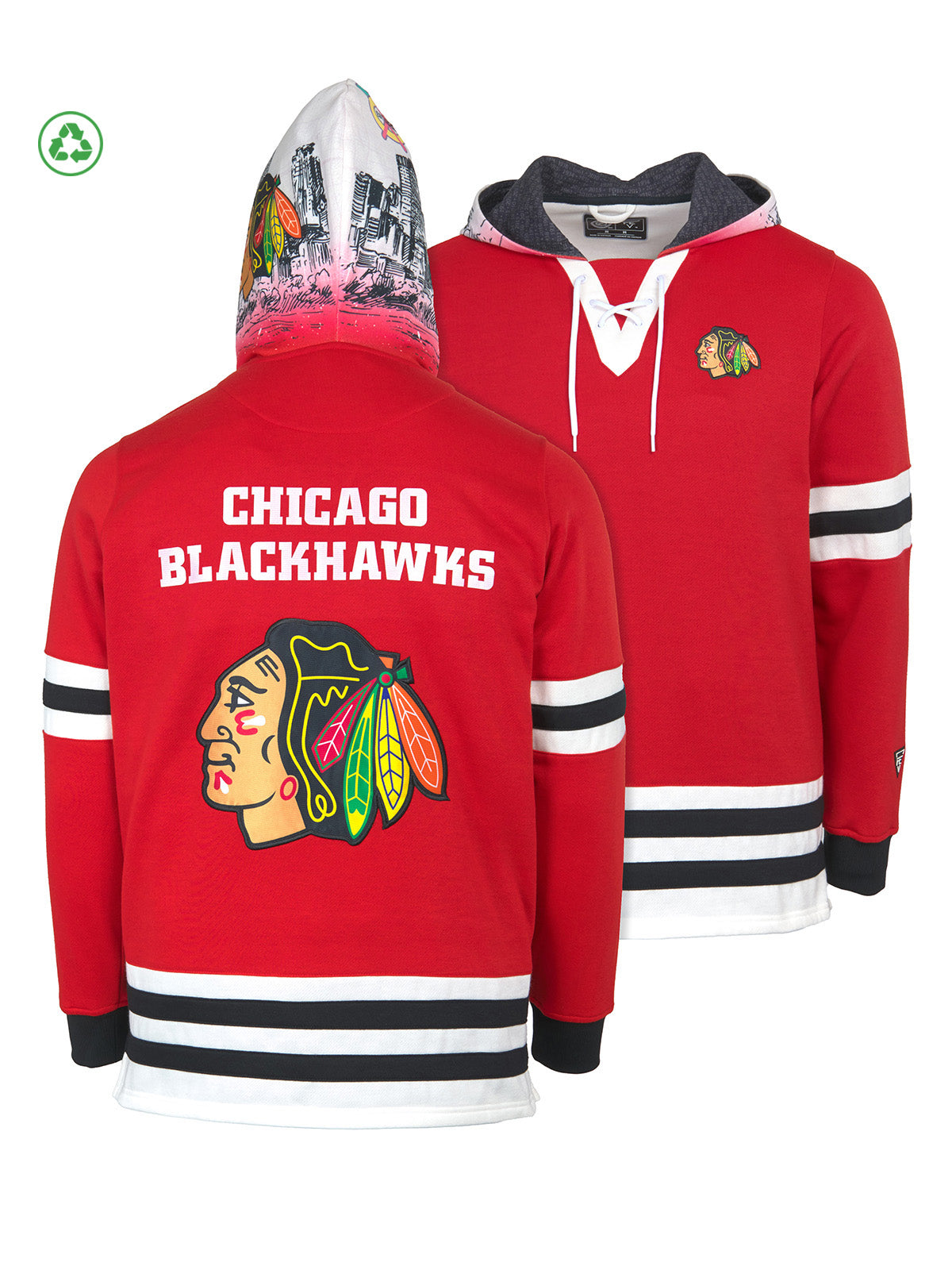 Chicago Blackhawks Lace-Up Hoodie | Official NHL Merchandise