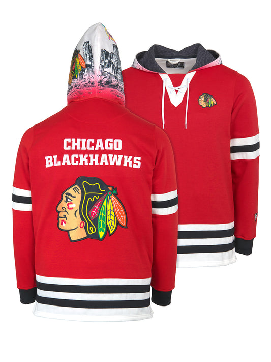 Unisex Chicago Blackhawks Lace-Up Hoodie